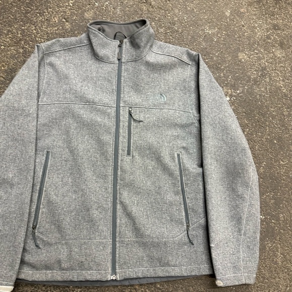 The North Face Jacket Mens L Gray Windwall Fleece Lined Full Zip Outdoor - Picture 4 of 11